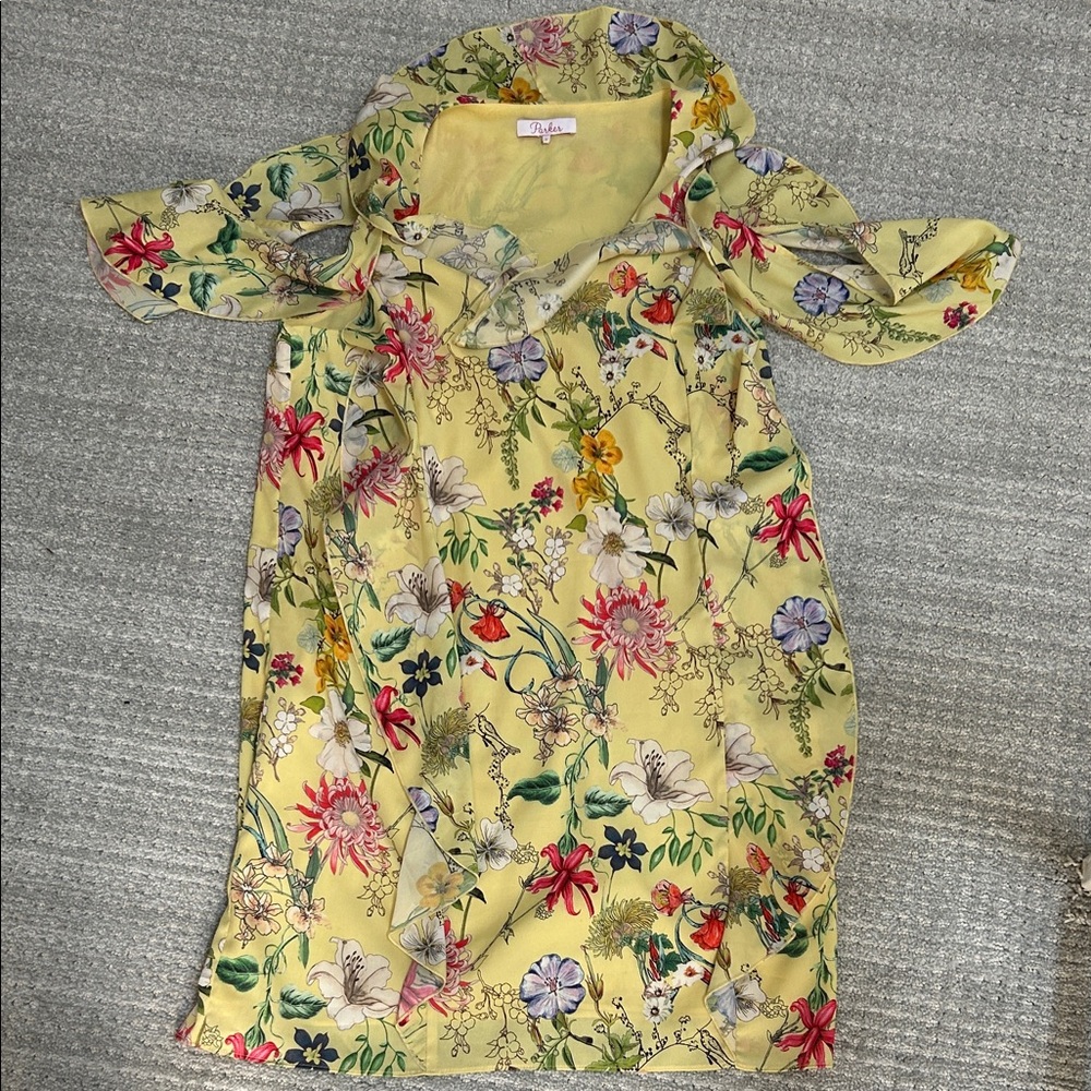 Parker Yellow Floral Dress